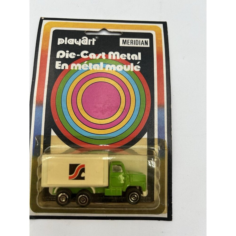 PlayArt Meridian Ford delivery Truck Die Cast Metal Green On Card
